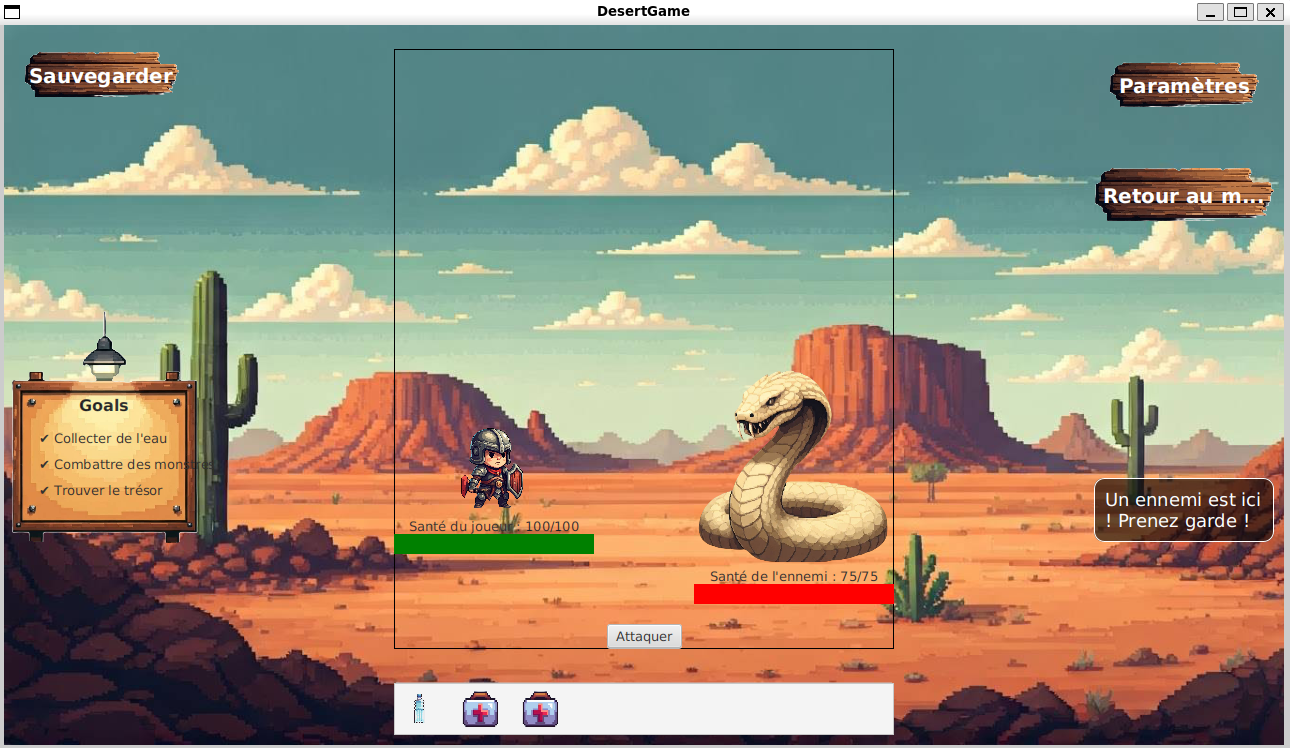 Visuel du projet DesertGame